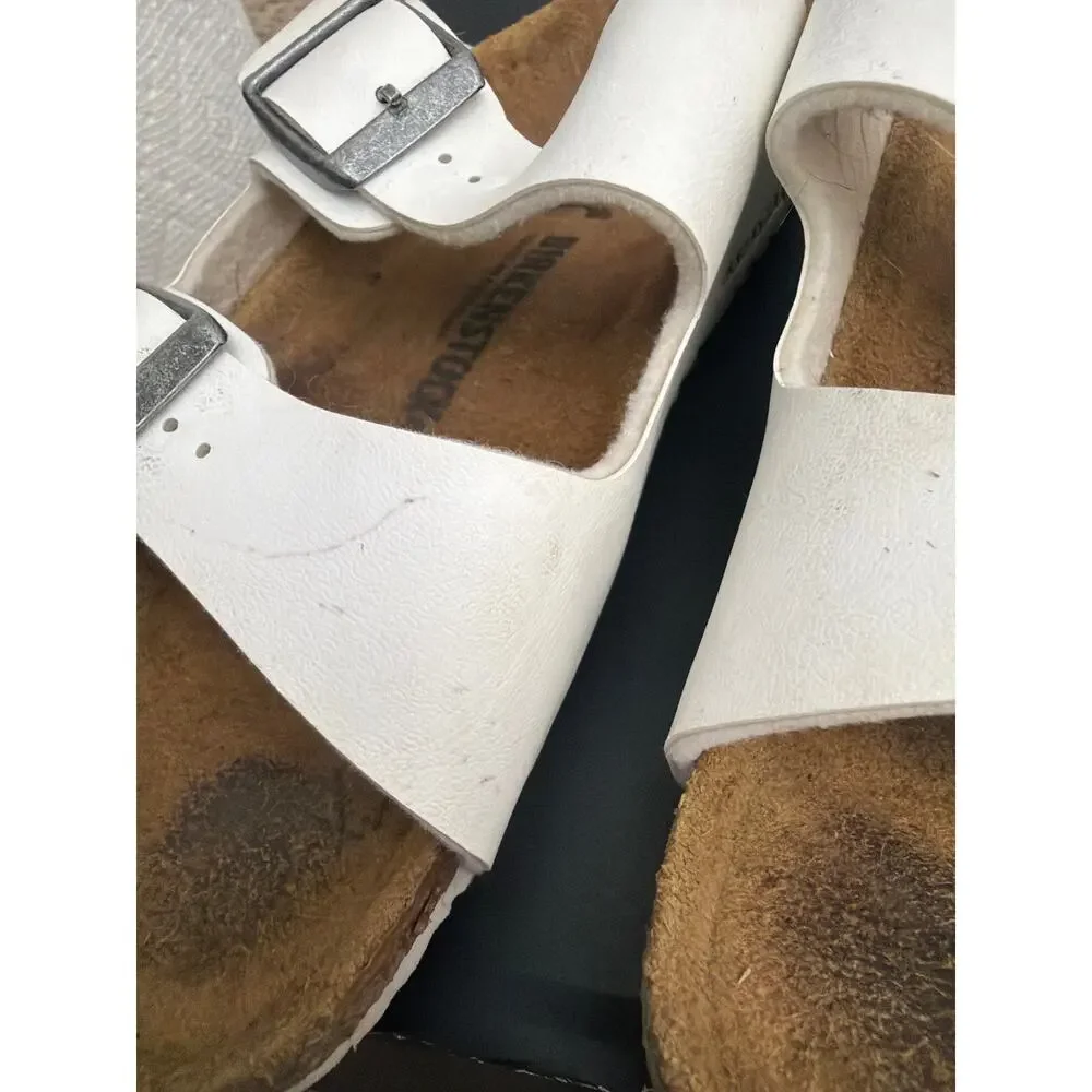 Birkenstock Arizona Kids Sandals Birko-Flor White Size 32 US 1-1.5